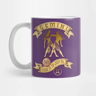 Gemini May 21 to June 20 Vintage Mug